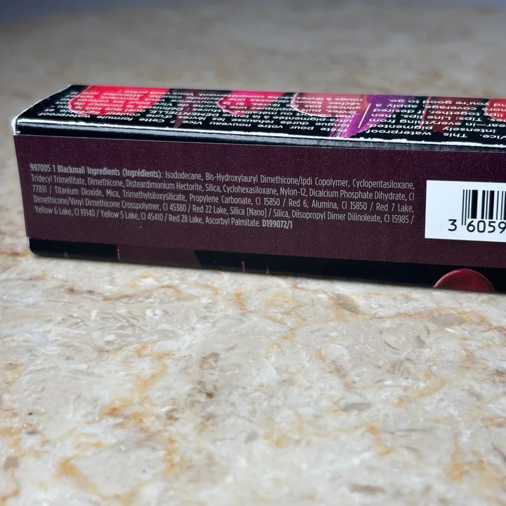 Urban Decay Vice Liquid Lipstick 0.17oz Blackmail Deep Berry Comfort Matte NIB